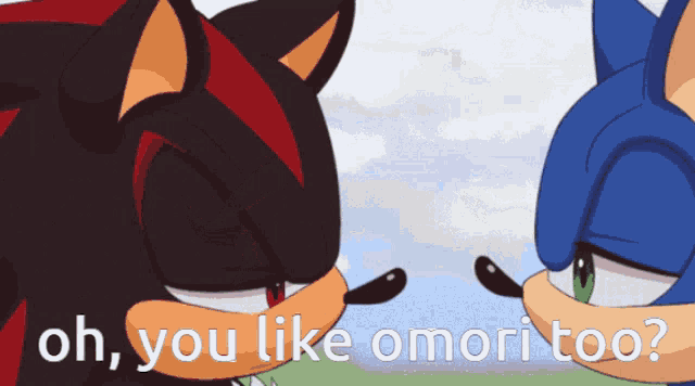 Omori Sonic And Shadow Kissing GIF - Omori Sonic And Shadow Kissing Omori Meme GIFs