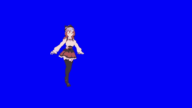 a cartoon character is flying through the air with a blue background
