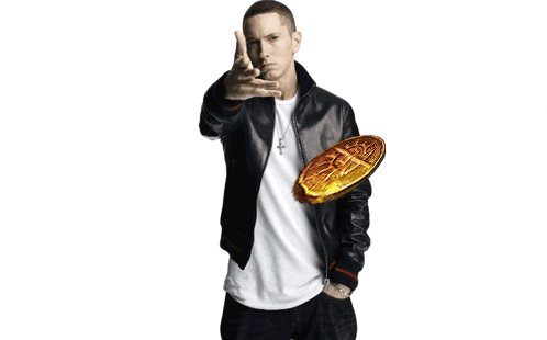 Eminem Eminem Taern GIF - Eminem Eminem Taern Eminem Taern Coin Toss GIFs