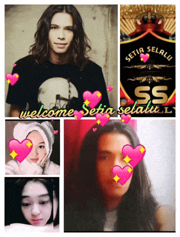 a collage of pictures with hearts and the words welcome setia selalu l