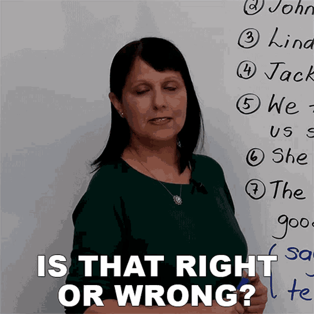 Is That Right Or Wrong Rebecca GIF - Is That Right Or Wrong Rebecca Learn English With Rebecca GIFs