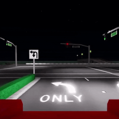 a road with a sign that says only on it