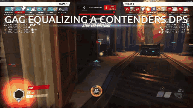 a screenshot of a video game that says gag equalizing a contenders