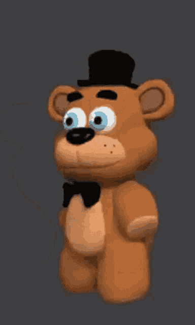 a teddy bear with a top hat and bow tie