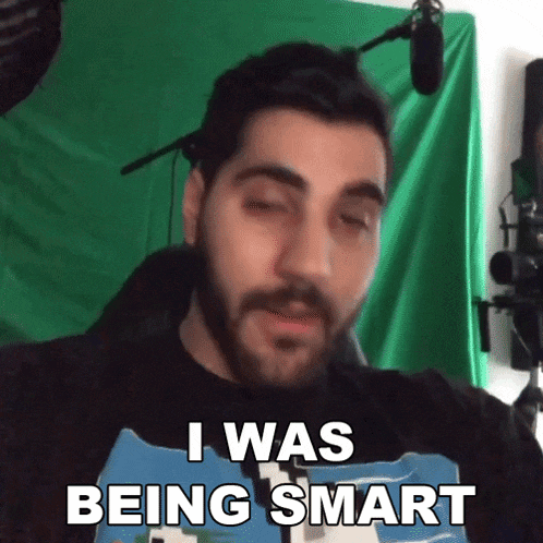 I Was Being Smart Rudy Ayoub GIF - I Was Being Smart Rudy Ayoub I Was Intelligent GIFs