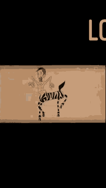 a cartoon of a centaur with the word lc above him