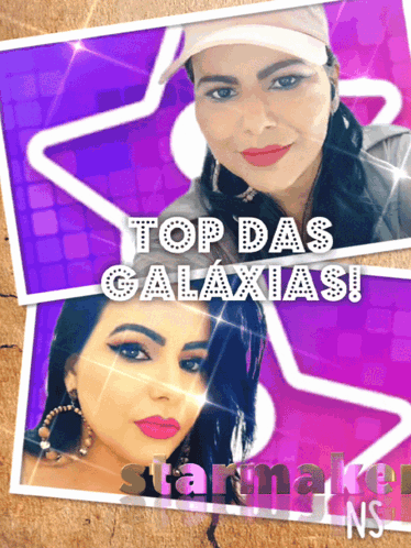 a picture of a woman with the words top das galaxias