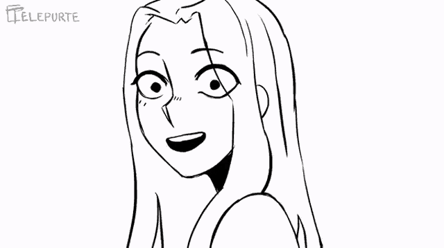 a black and white drawing of a woman holding a gun with the words `` delete this '' written on the bottom .