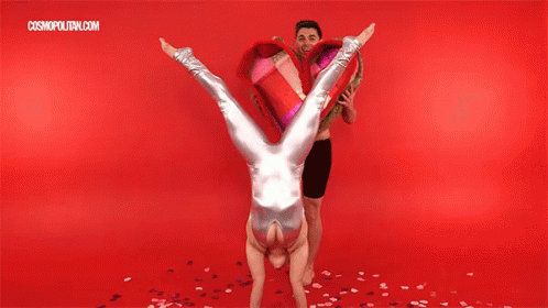 I Heart You GIF - Contortionist Hand Stand Heart GIFs