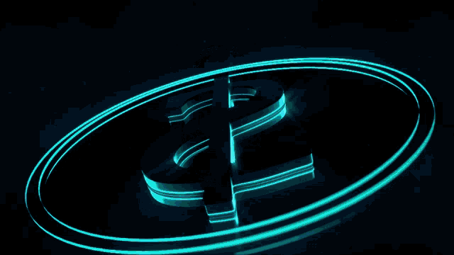 a blue dollar sign in a circle on a dark blue background
