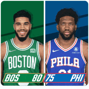 two basketball players from boston and philadelphia