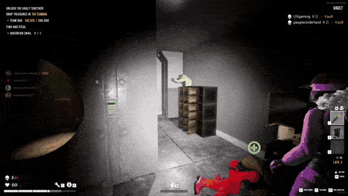 a screenshot of a video game that says vault on the top left
