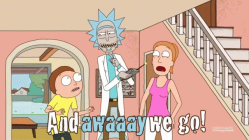 Rick And Morty Away We Go GIF - Rick And Morty Away We Go Conversing GIFs