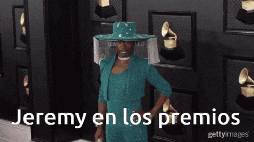 jeremy en los premios is displayed on a black background