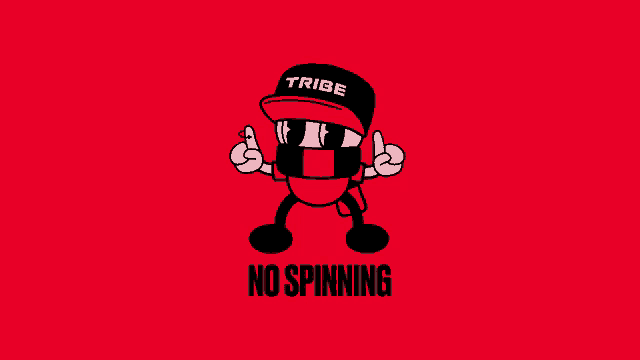 a cartoon character wearing a hat that says tribe