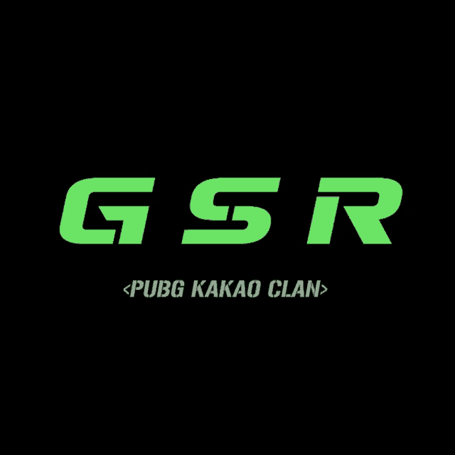 the logo for gsr pubg kakao clan is green