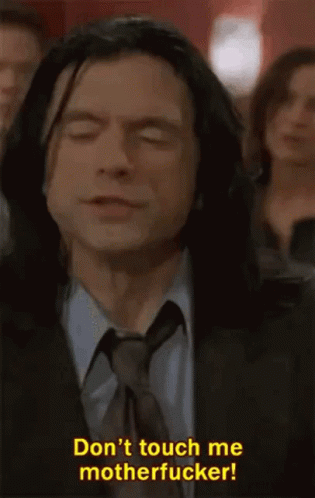 Tommy Wiseau The Room GIF - Tommy Wiseau The Room Dont Touch Me GIFs