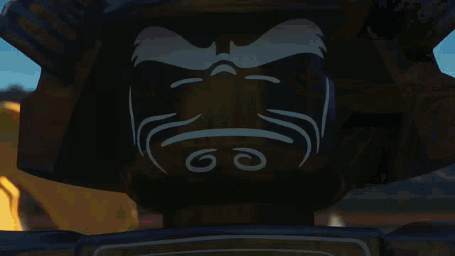 a cartoon character is standing in front of a wall with images on it