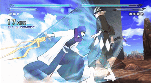 a screenshot of a video game with 17 hits and 815 damage on the screen