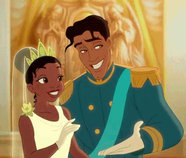 a man and a woman are standing next to each other and smiling for the camera
