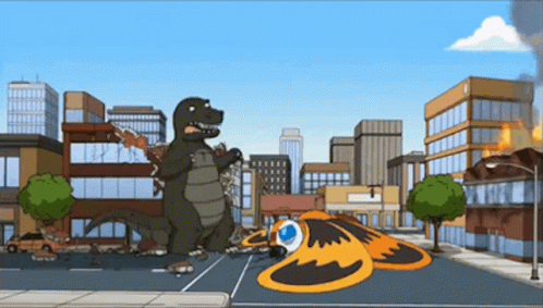 Family Guy Godzilla GIF - Family Guy Godzilla Mothra GIFs