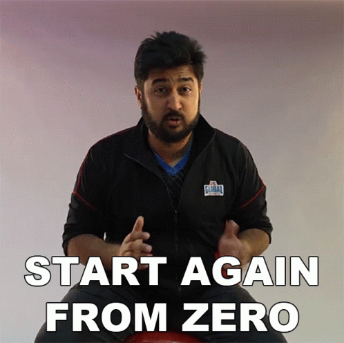 Start Again From Zero Start All Over Again GIF - Start Again From Zero Start All Over Again Rushi GIFs