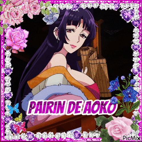 a picture of a girl with the name pairin de aoku