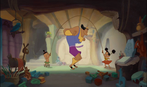 Emperors New Groove Kronk GIF - Emperors New Groove Kronk Jump Rope GIFs