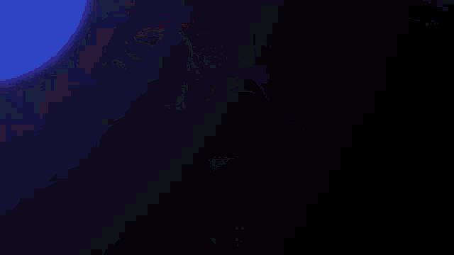 a pixel art of a blue and white gradient