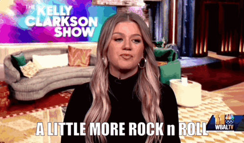 Kelly Clarkson Kelly Clarkson Show GIF - Kelly Clarkson Kelly Clarkson Show Rock N Roll GIFs