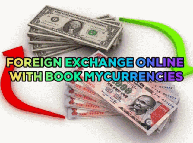 foreign exchange online with book my currencies is shown on a white background
