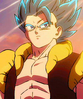 a close up of a cartoon character with blue hair