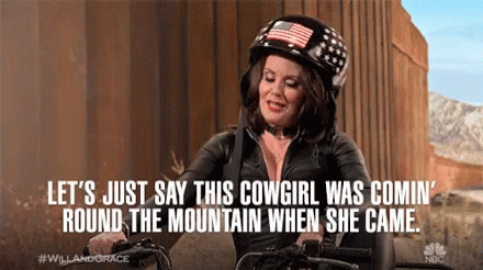 Lets Just Say This Cowgirlwas Comin Cocky GIF