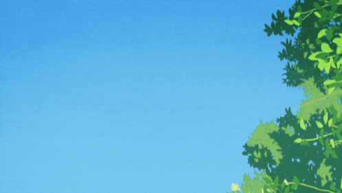 the sun shines through the leaves of a tree with a blue sky in the background