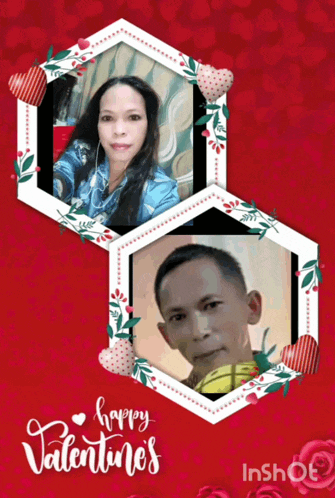 a valentine 's day greeting card with a woman and a man