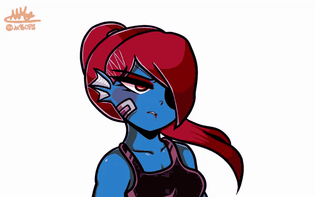 a cartoon drawing of a girl with a bandage on her head