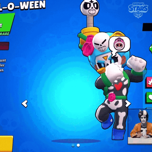 a cartoon character in a brawl stars game