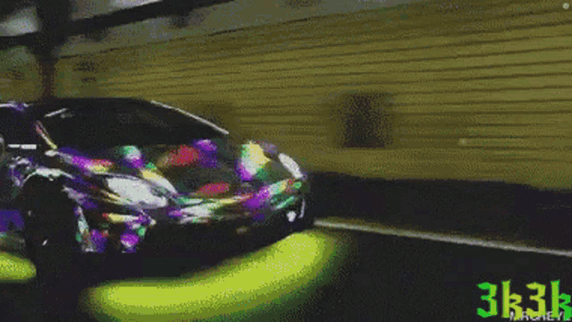 a pixelated image of a car that says 3k3k on the bottom right