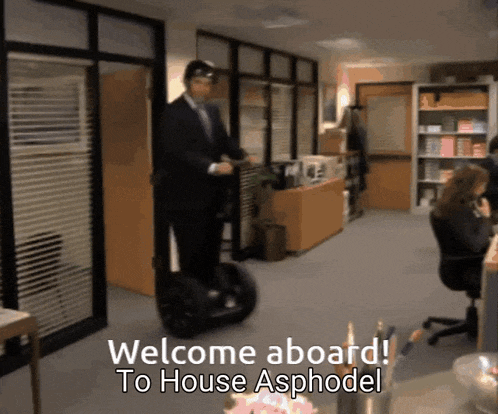 a man on a segway says welcome aboard