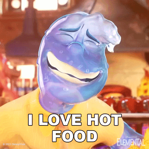 I Love Hot Food Wade Ripple GIF - I Love Hot Food Wade Ripple Elemental GIFs