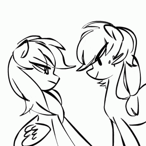 a black and white drawing of a horse and a girl hugging each other .