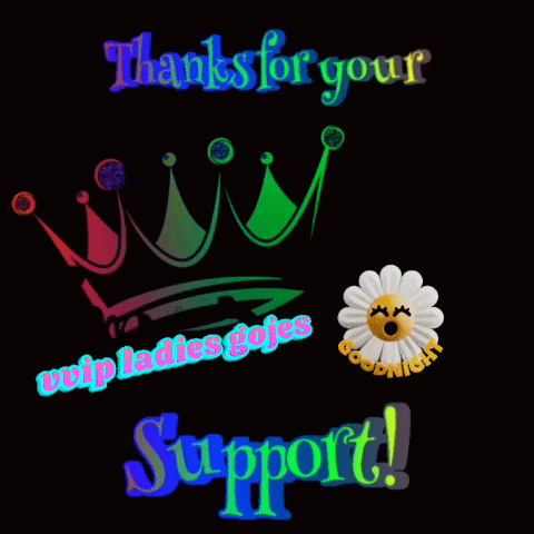 a poster that says thanks for your support with a crown and a flower