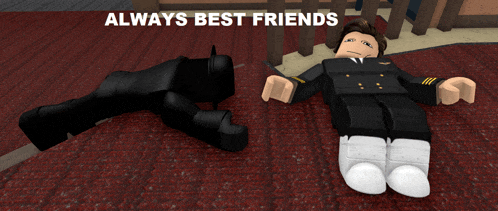 a cartoon character laying on the floor with the words always best friends