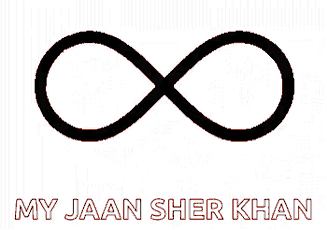 a red heart with a black outline and the words `` my jaan sher khan '' below it .