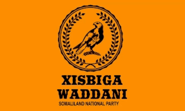 a logo for the somaliland national party with a bird in a wreath