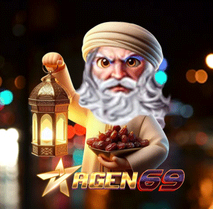 a man with a beard holds a lantern and a bowl of dates