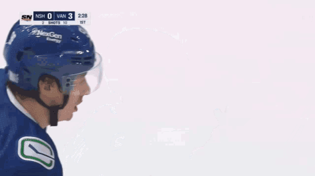a hockey game is being played between the nash and vancouver canucks