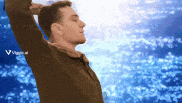 a man with his arms outstretched and a viggle.ai watermark