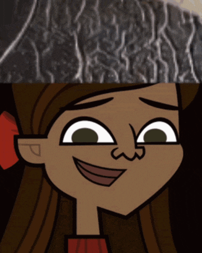 a close up of a cartoon character 's face with the letter p on it