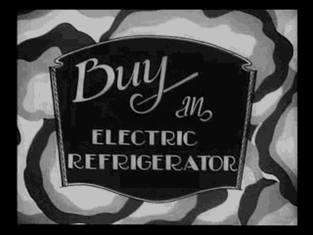 Vintage Tv Commercial Black And White GIF - Vintage Tv Commercial Black And White Electric Refrigerator GIFs
